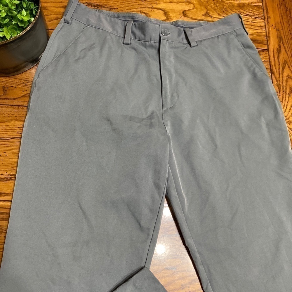 ADIDAS MEN'S TOUR Climalite GOLF PANTS Size 32 X 32 Gray Relaxed Flat